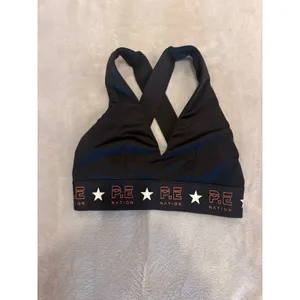 PE Nation X H&M Sports Bra Crop Top Size M Light Padding Black Start thumbnail 2