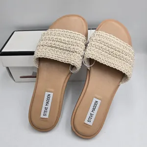 Steve Madden Women's Crochet Sandal Size 9 Tan Natural Boho New With Box Slide thumbnail 2