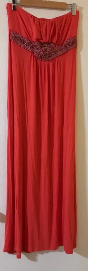 Bead and chain strapless maxi Size L thumbnail 1