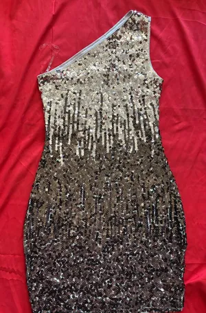 Gorgeous Silver & Black Sequin Dress – Size M thumbnail 1
