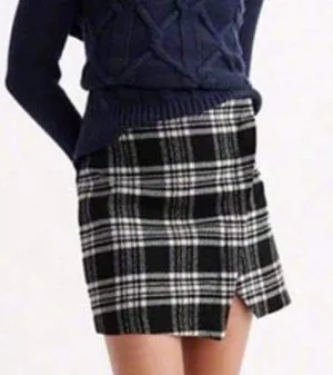 Abercrombie Plaid Wool Mini Skirt thumbnail 1