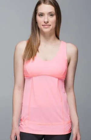 Lululemon Hustle & Bustle Tank Heathered Bleached Coral / Bleached Coral size 8 thumbnail 1