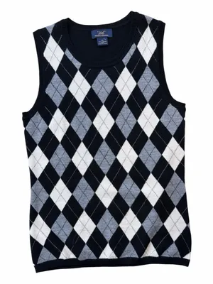 Brooks Brothers Merino Wool Argyle Knit Sweater Vest thumbnail 1