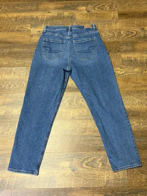 American Eagle Mom Jeans High Rise Stretch Womens 8 Medium Wash Blue thumbnail 6