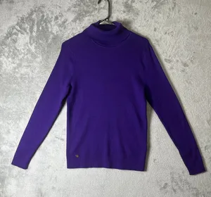 Lauren Ralph Lauren XL Purple Pleated Georgette Long Sleeve Blouse Classic New thumbnail 1