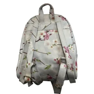 Under One Sky Backpack Women Small Blue Fair Cherry‎ Blossom Floral thumbnail 7