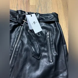 NWT 7 for all mankind leather skirt large thumbnail 3