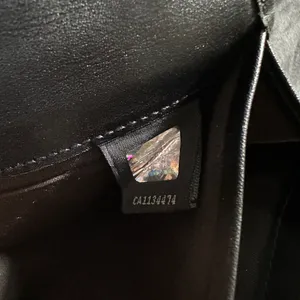 Fendi Zucchino Vintage Black Logo Flap Wallet Clutch with Silver Buckle EUC thumbnail 9