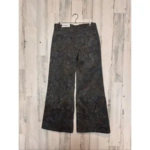 Refrain Los Angeles Printed Wide Leg Denim Pants Women’s Size 1/25 thumbnail 3