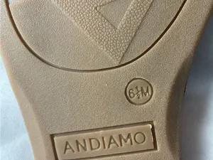 Andiamo Gold Rhinestone Embellished Square Toe Flat Slide Sandals Size 6.5 thumbnail 4