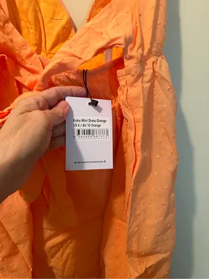 Princess Polly Koko mini dress orange tie back NWT Women’s 6 thumbnail 4