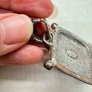 Vintage Premier Designs Silver Tone Black Stone Pendant Chain Necklace Stamped thumbnail 10