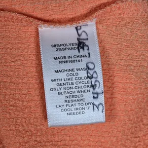 FRYE Cadmium Orange Textured Peplum‎ Tassel Tie Neck Tank Top Shirt Women's M thumbnail 8
