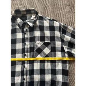 Rails Womens Black Check Long Sleeve Button Blouse Top Flannel‎ Size M thumbnail 4