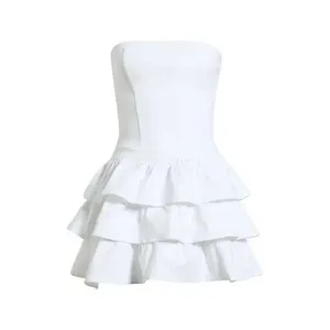 Emerald Sundae Dress Women Small White Strapless Bubble Tiered JZF5670 Party thumbnail 2