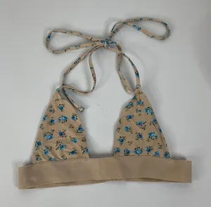 Frankies Bikinis Blue Floral Bikini Top‎ Size Medium thumbnail 1