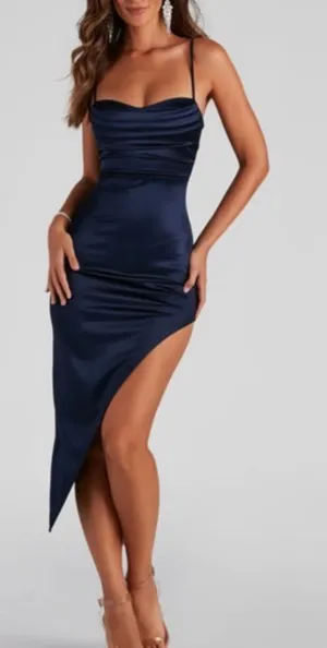 Reign The Night Satin Midi Dress thumbnail 1