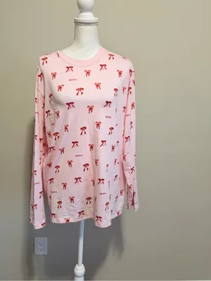 Skims long sleeve relaxed fit boyfriend tee limited edition sz XL cozy chic NWT thumbnail 3