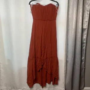 Thread social Anthropologie strapless burnt orange midi dress size‎ 6 vacation thumbnail 2