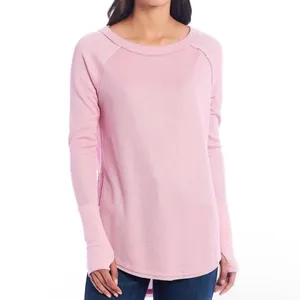 Free People XS Snowy Thermal Oversized Tunic Light Pink Relaxed Lounge Preppy thumbnail 4