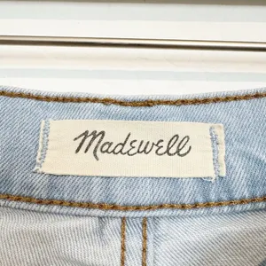 Madewell Mid Length Shorts Size 23 Blue Light Wash High Rise Preppy Coastal Chic thumbnail 6