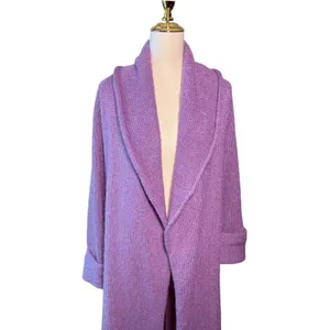 Soft Surroundings Telluride Topper XS Purple Mohair Wool Oversized Long Cardigan thumbnail 3
