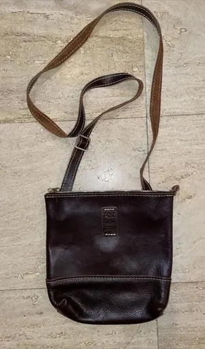 Portland Leather Goods Brown Crossbody‎ hobo Bag Purse 8.5”x9” thumbnail 1