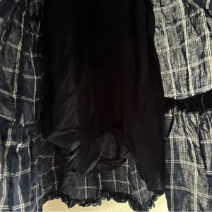 Anthropologie Magali Pascal Ruffled Linen Midi Dress Windowpane Large Wedding thumbnail 3