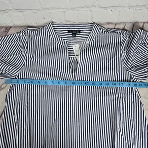 J. Crew Delilah dress striped cotton poplin‎ CJ495 S NWT Short Sleeve Blue White thumbnail 9