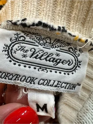 The Villager Women's Fair Isle Vintage Elephant Knit Long Sleeve Cozy Sweater‎ M thumbnail 8