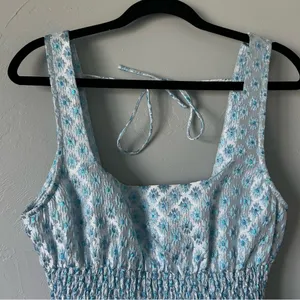 Tuckernuck Hill House Cher Dress Snowflake Brocade Mini Blue Large thumbnail 6