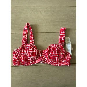 Cupshe Red White Geometric Underwire High Waisted Bikini Set Size S thumbnail 6