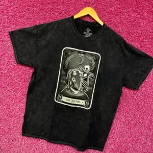 Nightmare before Christmas Lovers tarot card tee size 2xl. thumbnail 3