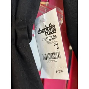 Charlotte Russe Ambiance Black Faux Shearling Lined Utility Parka Jacket Small thumbnail 6
