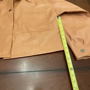 Mustard Seed Faux Leather Crop‎ Jacket thumbnail 4
