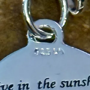 Life is Good 925 silver inspirational layered charm pendant necklace thumbnail 8