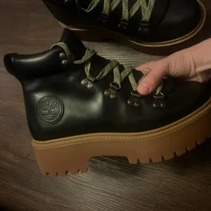 Timberland Women's Mid Lace Boot Black Size 8.5 M Stone Street Full Grain thumbnail 5