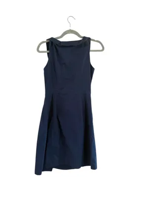 Women's J.Crew Navy Midi Dress Size 2 thumbnail 9