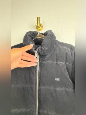 Levi's Unisex 100% Cotton Black Quilted Corduroy Puffer Zip-Up Jacket Size XL thumbnail 5
