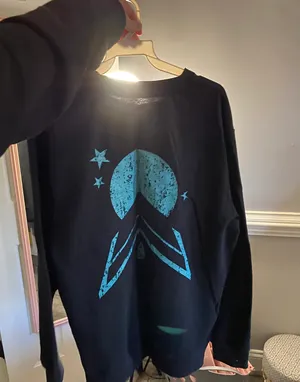 navy oversized sweatshirt Blue Size L thumbnail 2