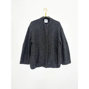 Zara Oversized Wool Blend Bomber Jacket Size Small Dark Gray 8372/313 Chic thumbnail 4