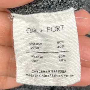 Oak + Fort Gray Open Knit Oversized Open Front Slouchy Cardigan‎ with Pockets thumbnail 5