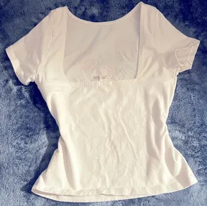 Graphic French Backless Top Size XS White thumbnail 2