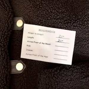 ZARA Black Sherpa Fuzzy Fleece Teddy‎ Coat Faux Shearling Snaps Pockets Small thumbnail 15