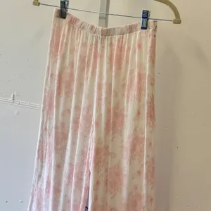 Dippin Daisys Pink White Floral Toile Wide Leg Pants Large Boho Festival thumbnail 3