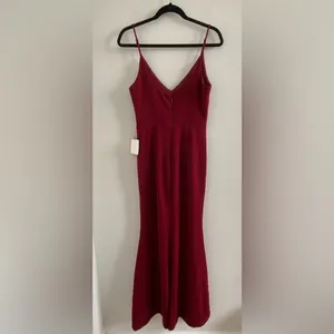 Lulu's Infinite Glory Maxi Dress In Wine Red Size Small New *FLAWS* thumbnail 11