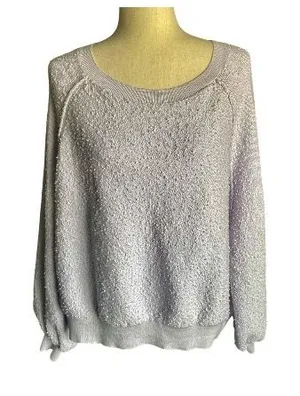Free People-Light Lavender Color Sweatshirt-Womens Size Medium thumbnail 1