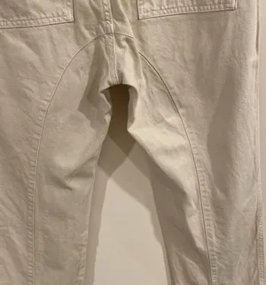 Cream Colored Denim Jeans Size Medium thumbnail 4