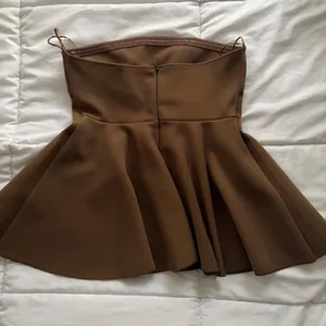 Zara brown peplum top  thumbnail 2