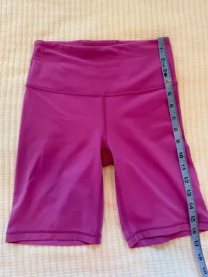 Athleta High-Rise Bike Shorts Buttery Soft Material Color Magenta Size XS thumbnail 9